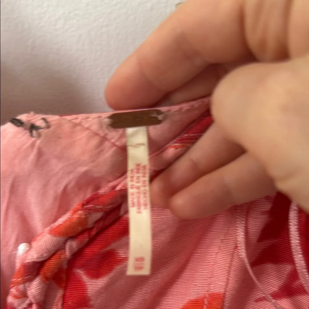 Free People Red and Pink Floral Mini Dress - Picture 4 of 5